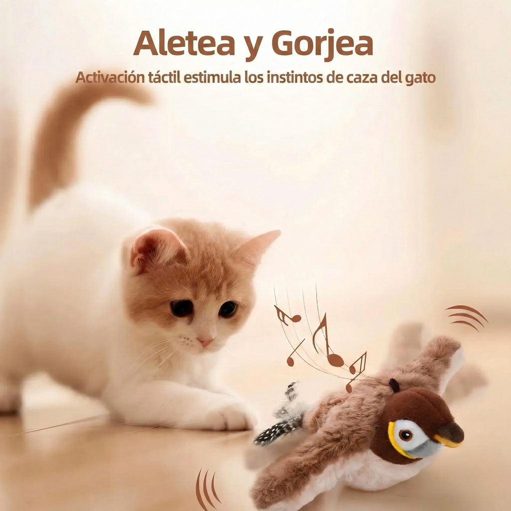 Pájaro interactivo para mascotas con sonido
