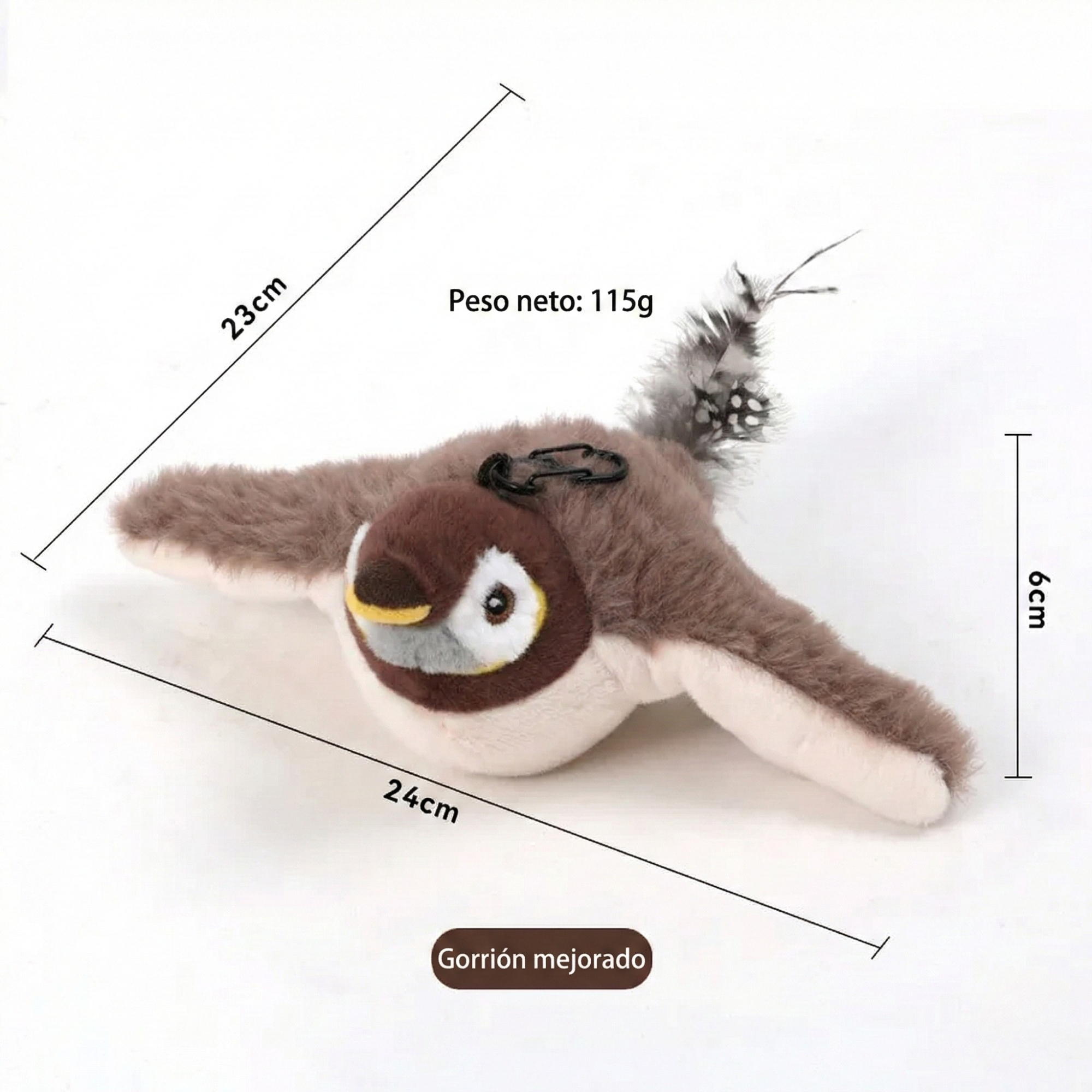 Pájaro interactivo para mascotas con sonido